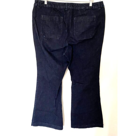 Lane Bryant Genius Fit Flare Jeans Plus Size Blue Stretch Denim Flattering Sz 20 - Picture 2 of 9